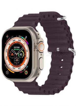 Ремінець для apple watch ultra ocean band силіконовий 38/40/41мм l berry purple/фіолетовий (22)1 фото