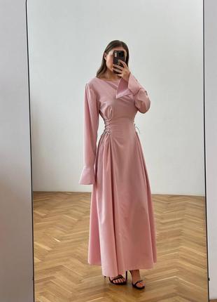 Сукня максі з зав‘язками з боків😍 спеціальний дизайнерський крій та зав’язки ідеально підкреслюють талію😍