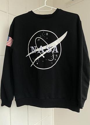 Чорний жіночий світшот nasa