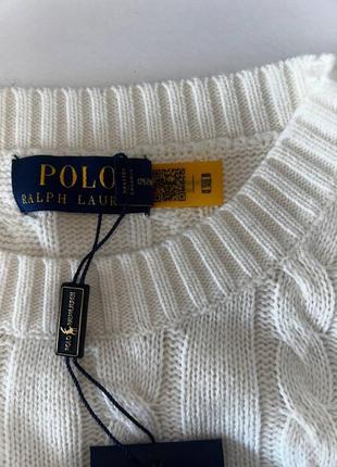 Оригинальная женская кофта, свитер polo ralph lauren молочный колir поло3 фото