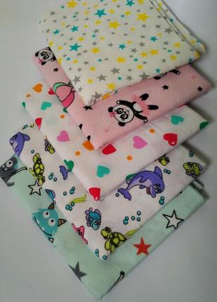 Байковые пелёнки фланелевые пеленки в наборе 5 шт.