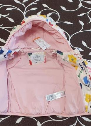 Куртка весенняя на синтепоне и х/б подкладке на девочку 3-6 месяцев фирмы m&s2 фото