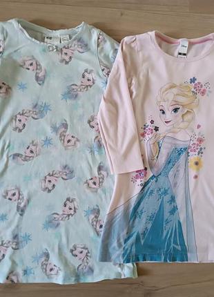 Набор из 2-х ночных рубашек для девочки / ночная рубашка эльза / холодное сердце / frozen1 фото