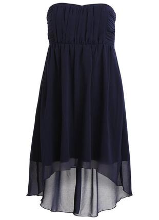 Atmosphere чёрное шифоновое платье сукня с шлейфом1 фото