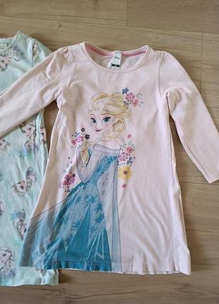 Набор из 2-х ночных рубашек для девочки / ночная рубашка эльза / холодное сердце / frozen2 фото