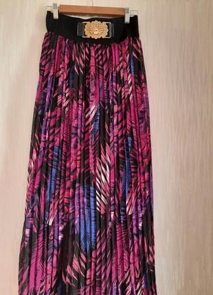 Юбка плиссе шифоновая м-л