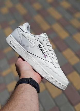 Мужские кроссовки reebok classic club c молочные скидка sale &lt;unk&gt; smb