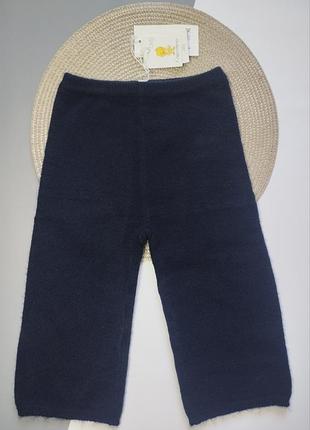Брюки кюлоты для девочки 92 см, синие, ангоровые, италия