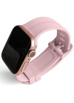 Ремешок для apple watch sport band рифленый 38/40мм s/m light pink / нежно-розовый (13)