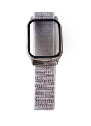 Ремінець nylon with protective case — apple watch 42 mm | 44 mm | 45 mm | 49 mm — white