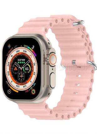 Ремешок для apple watch ultra ocean band силиконовый 42/44/45/49 l retro rose / розовый (18)