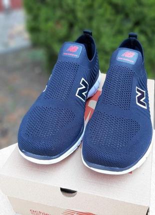 Чоловічі кросівки new balance тапки сині з червоним знижка sale | smb8 фото