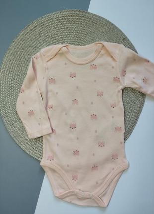 Бод на длинный рукав для девочки 68 см, комплект