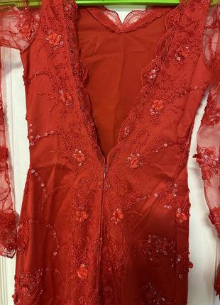 Випускна сукня / червона випускна сукня4 фото