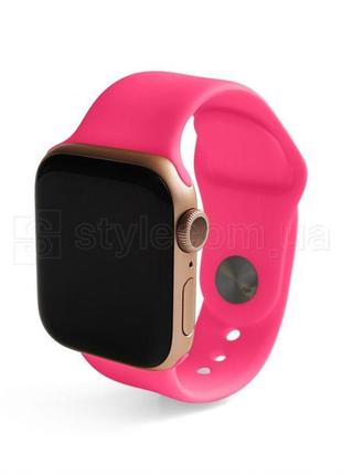 Ремінець для apple watch sport band силіконовий 38/40 мм s/m neon pink/неоновий рожевий (47)