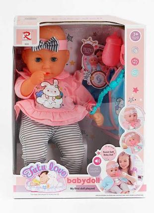 Пупс a-toys 35см tutu doll, характерные малышам звуки, аксессуары, мягкое тело, 66301 фото