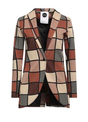 Итальянский блейзер soho-t brown checked blazer - s-m1 фото