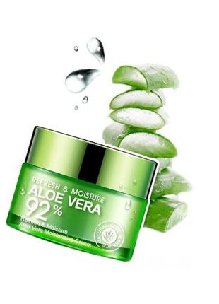 Крем для обличчя з алое вера bioaqua aloe vera 92% refresh & moinsture