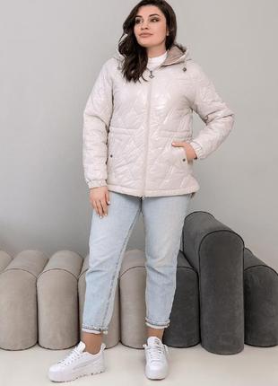 Весняна пряма коротка куртка на тинсулейті еліна великих розмірів 44-58 розміри різні кольори3 фото