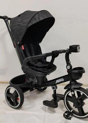 Триколісний велосипед з поворотним сидінням best trike marco ,фара,складне кермо 9155