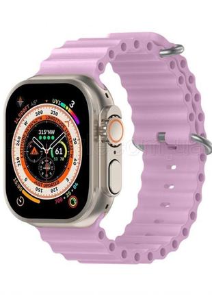 Ремінець для apple watch ultra ocean band силіконовий 38/40/41мм l light purple/світло-фіолетовий (21)1 фото