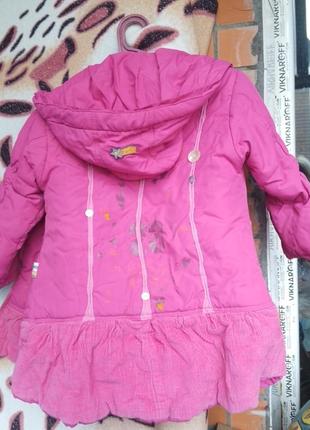 Детское пальто теплая куртка длинная на овчине девочке пуховик демисезонный3 фото