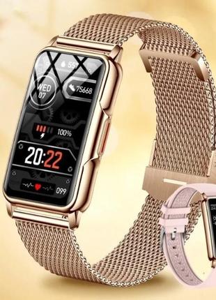 Жіночий смарт годинник smart watch lige, металевий смарт-годинник класичний, золотий