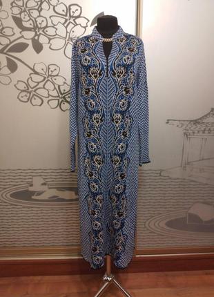 Трикотажне длине плаття з розрізами з боків великого розміру