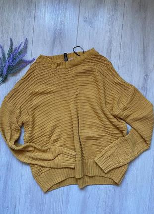 Женский свитер одежда кофта горчичный divided1 фото