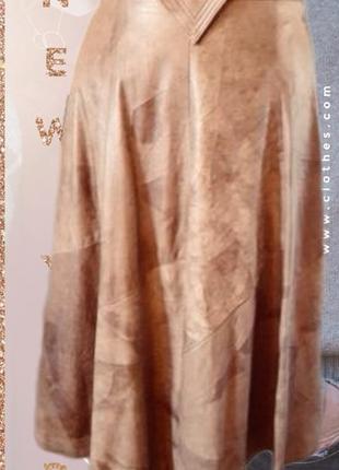Эффектная длинная кожаная юбка юбка кожаная длинна1 фото