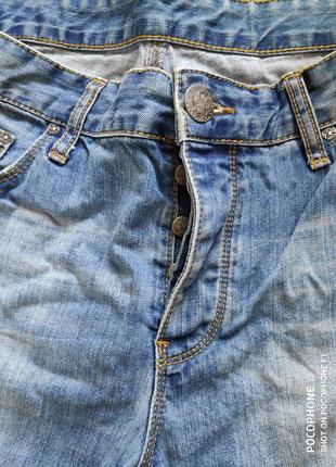 Мужские шорты джинсовые синие с потёртостями ли купер lee cooper м s  р5 фото