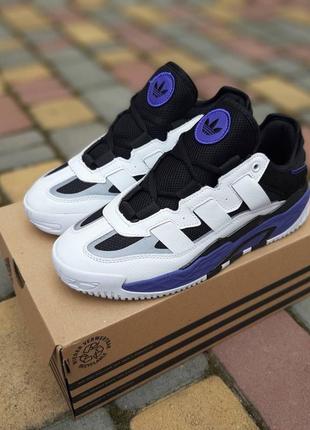 Мужские кроссовки adidas niteball белые с сиреневой скидкой sale <unk> smb