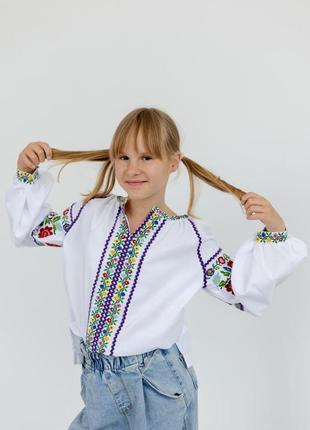 Вишиванка/сорочка 🦢 детская вышиванка с вышитыми ручками 🌺 для нежной и хрупкой девочки