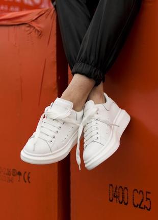 Alexander mcqueen triple white 🆕 жіночі кросівки маквин 🆕 білі 36-416 фото