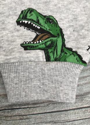 Костюм набор худи толстовка свитшот кофта с капюшоном и спортивные штаны с динозаврами h&amp;m10 фото