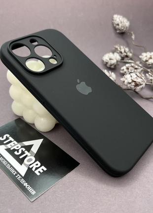 Чохол silicone case для iphone 15 pro full camera з мікрофіброю закритим низом камерою