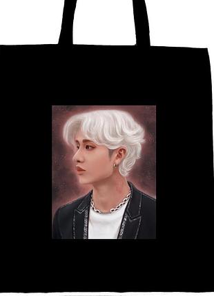 Эко сумка шоппер блонд банчан стрэйкидс , stray kids