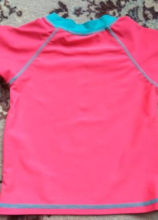 Солнцезащитная купальная футболка на девочку 86/92,сонцезахисна для бассейна,пляжная2 фото