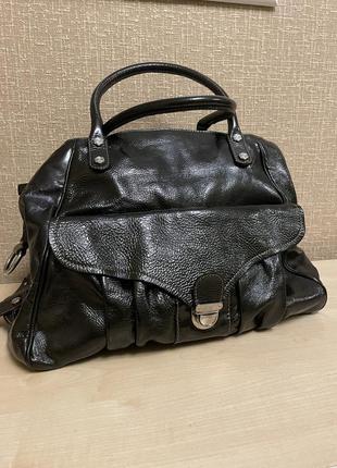 Gilda tonelli сумка шоппер кожаная италия8 фото