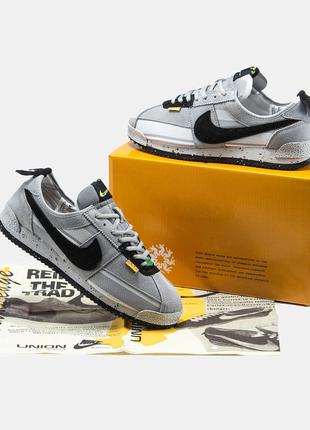 Мужские кроссовки nike cortez x union l.a grey black 40-41-42-43-44-4510 фото