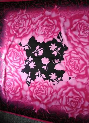 Красивый платок в розы (есть дефекты)2 фото