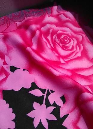 Красивый платок в розы (есть дефекты)6 фото
