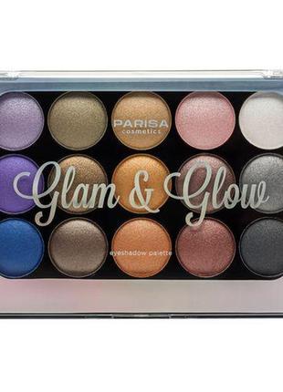 Палитра теней parisa cosmetics e-615 glam & glow baked eyeshadow palette №21 фото