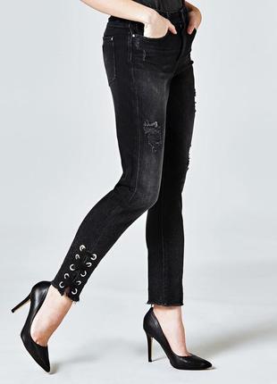 Стильні джинси зі шнурівкою6 фото