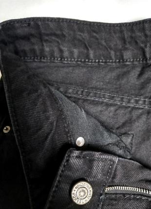 Женские джинсы палаццо с широкими штанинами черного цвета9 фото