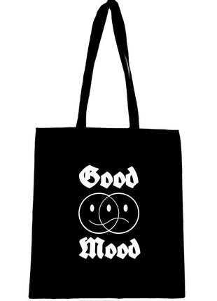 Эко сумка  шоппер торба с надписью " good mood "