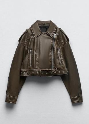 Кожаная куртка zara, косуха zara, куртка zara, байкерская куртка zara