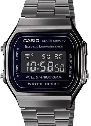 Чоловічий годинник casio a-168wgg-1bdf, титановий з чорним