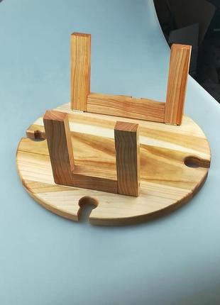 Винний столик з дерева5 фото