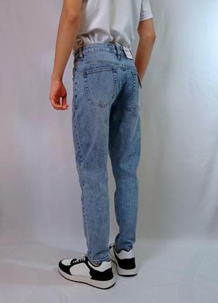Мужские джинсы мом голубые джинсы укороченные широкие5 фото